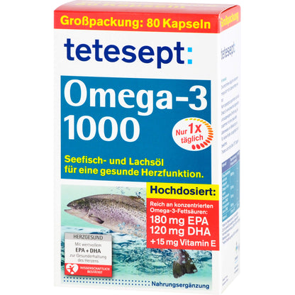 TETESEPT Omega-3 1000 Kapseln 80 St
