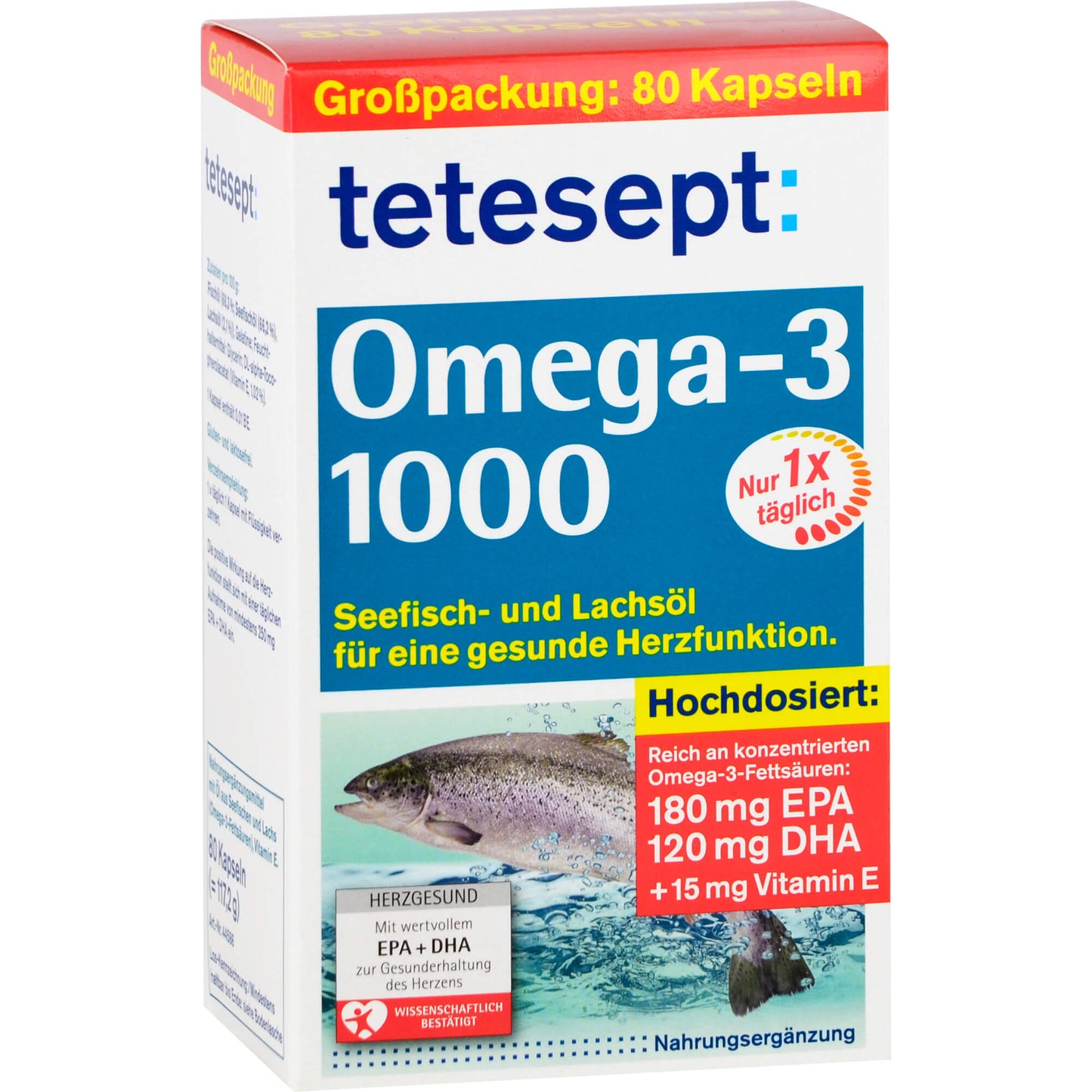 TETESEPT Omega-3 1000 Kapseln 80 St