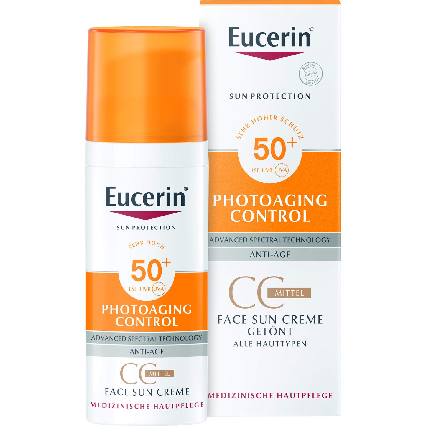EUCERIN Sun CC Creme getönt mittel LSF 50+ 50 ml