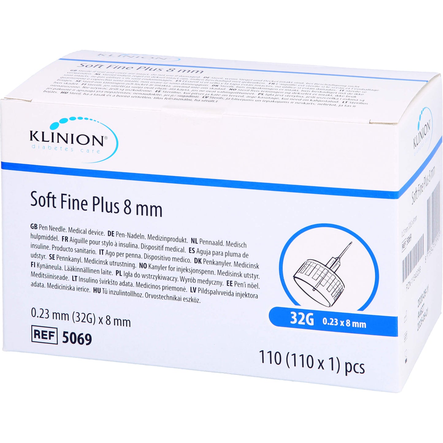 KLINION Soft fine plus Pen-Nadeln 32 G 0,23x8 mm 110 St