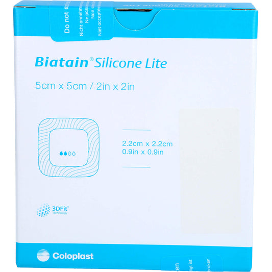 BIATAIN Silicone Lite Schaumverband 5x5 cm 5 St
