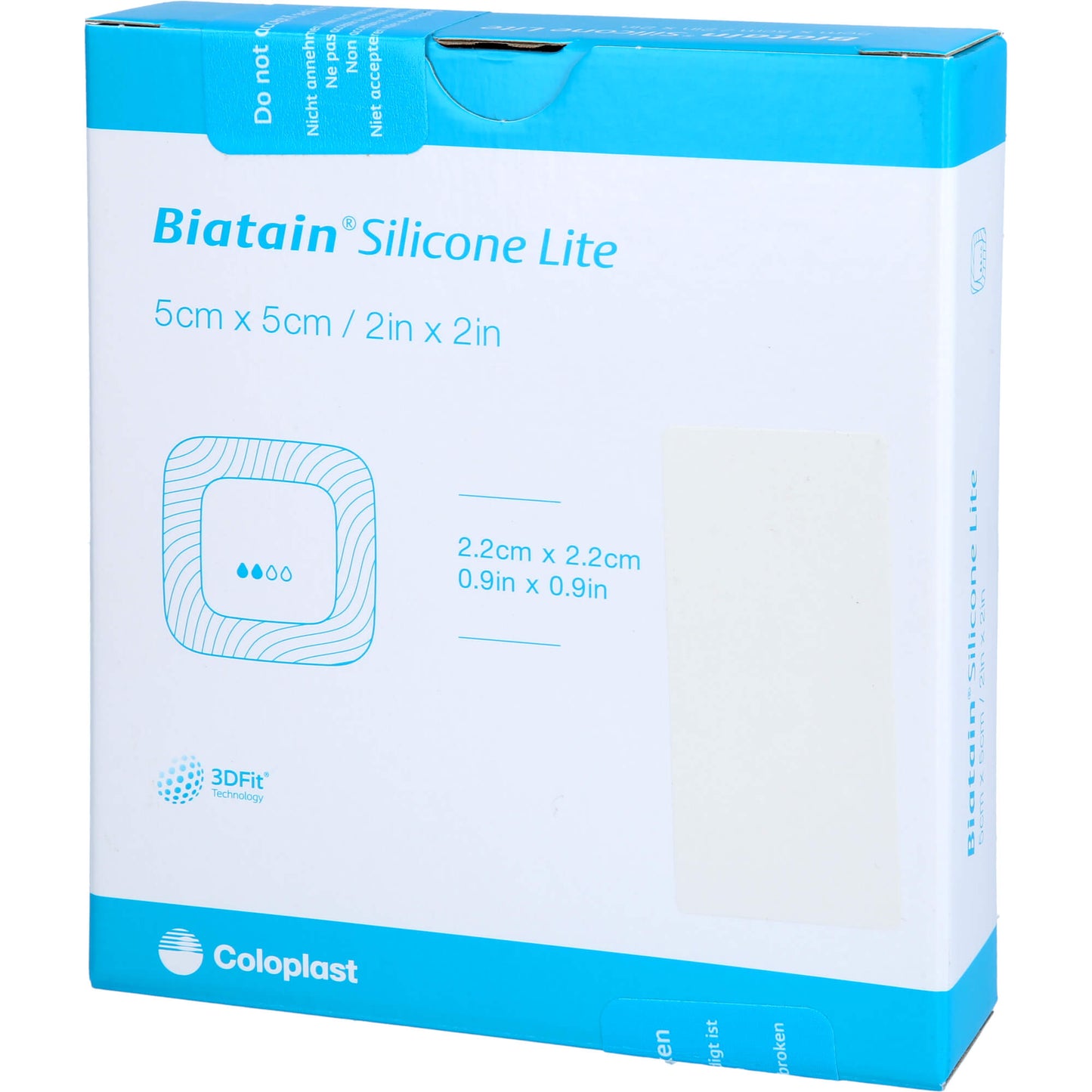 BIATAIN Silicone Lite Schaumverband 5x5 cm 5 St