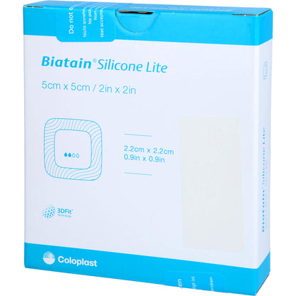 BIATAIN Silicone Lite Schaumverband 5x5 cm 5 St
