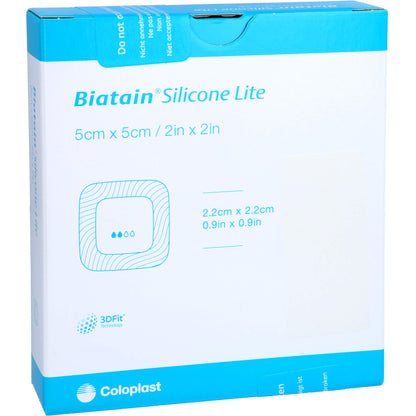 BIATAIN Silicone Lite Schaumverband 5x5 cm 5 St