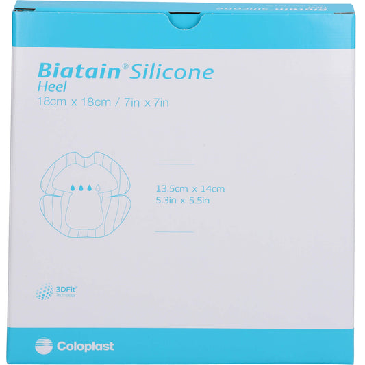 BIATAIN Silicone Schaumverband Ferse 18x18 cm 5 St