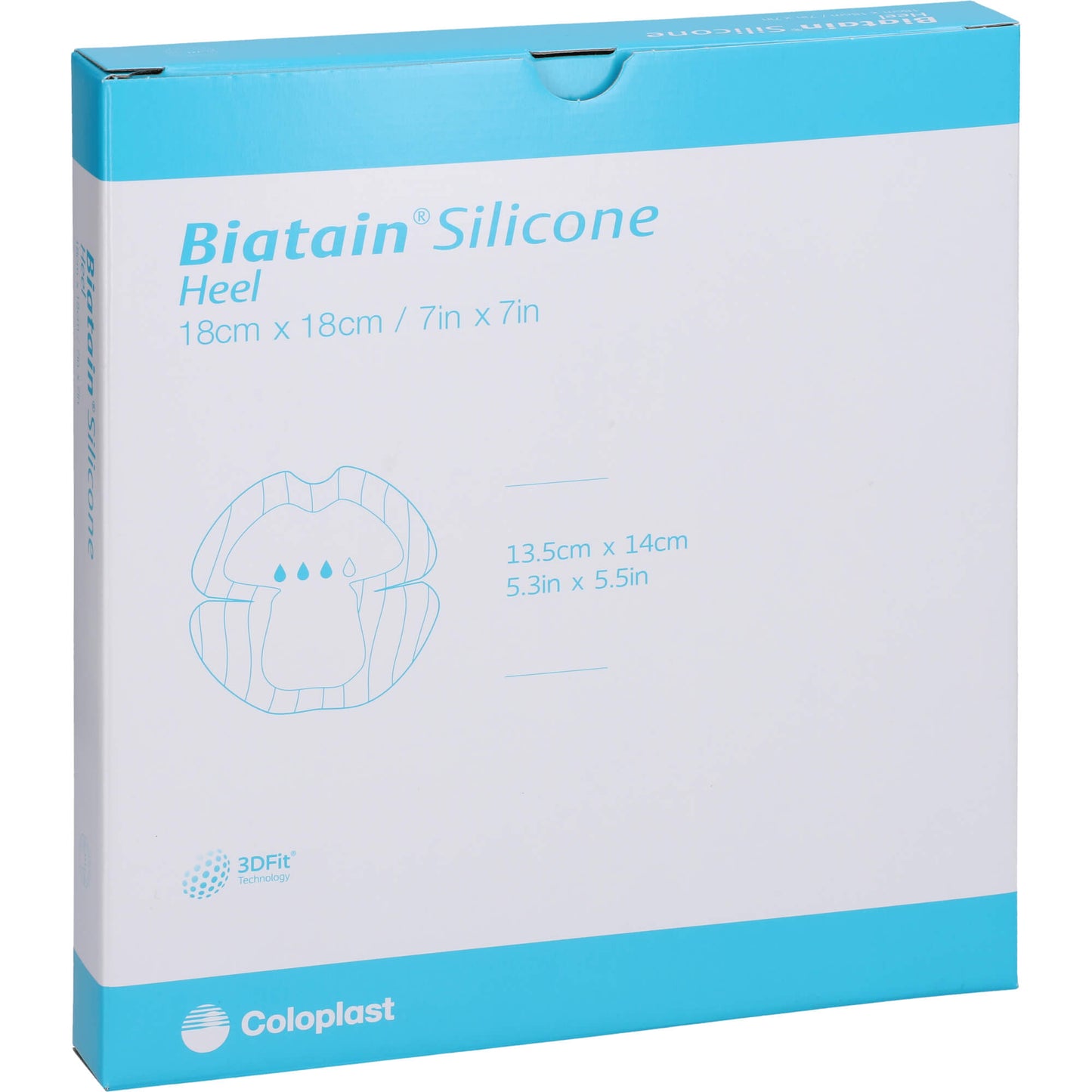 BIATAIN Silicone Schaumverband Ferse 18x18 cm 5 St