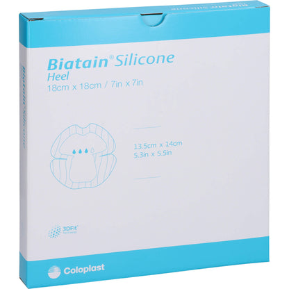 BIATAIN Silicone Schaumverband Ferse 18x18 cm 5 St