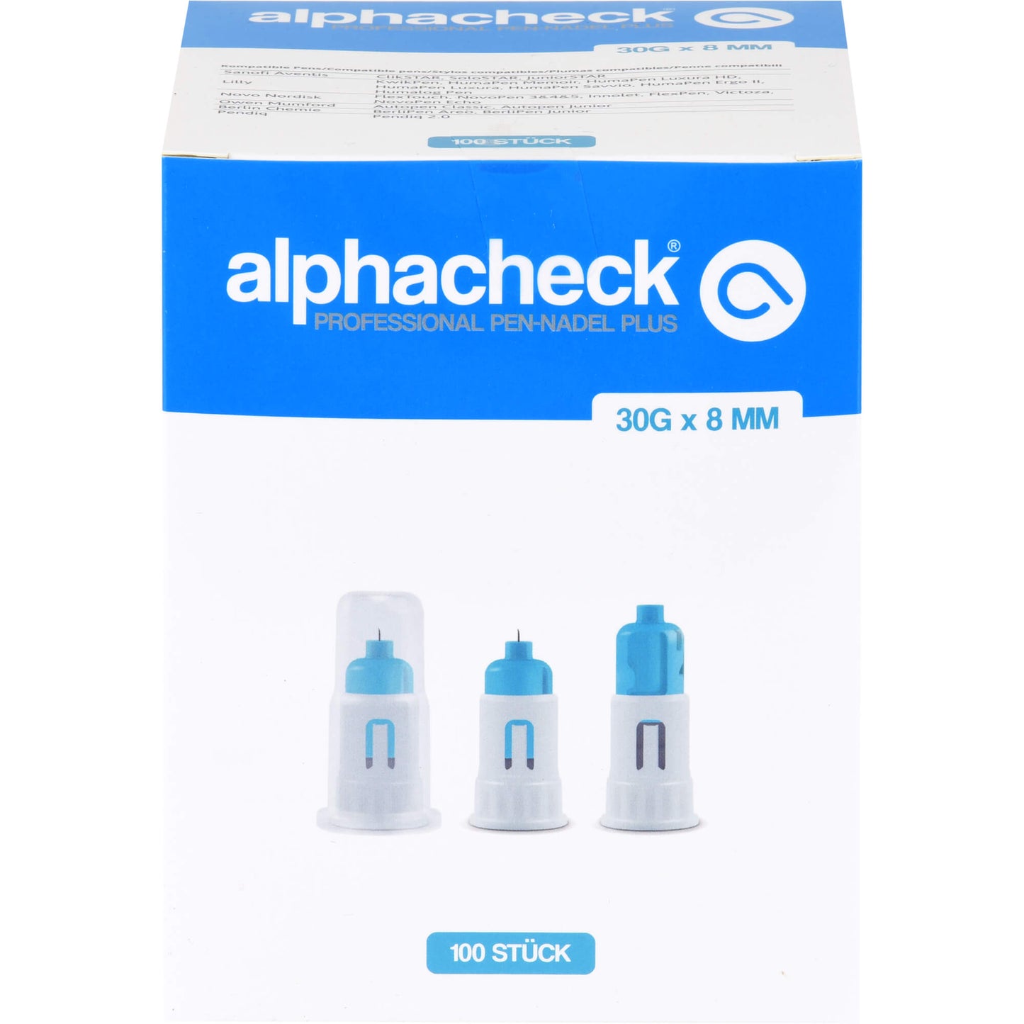 ALPHACHECK professional Pen-Nadeln Plus 30 Gx8 mm 100 St