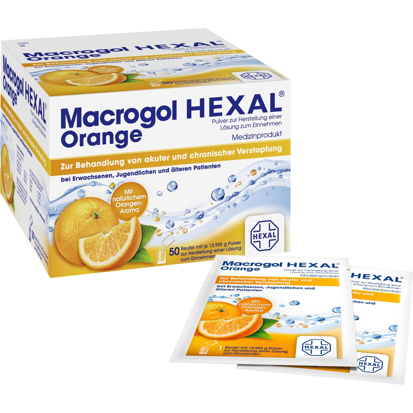 MACROGOL HEXAL Orange Plv.z.Her.e.Lsg.z.Einn.Btl. 50 St