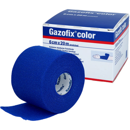 GAZOFIX color Fixierbinde kohäsiv 6 cmx20 m blau 1 St