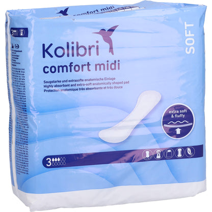 KOLIBRI comfort Einlagen anatomisch midi 28 St