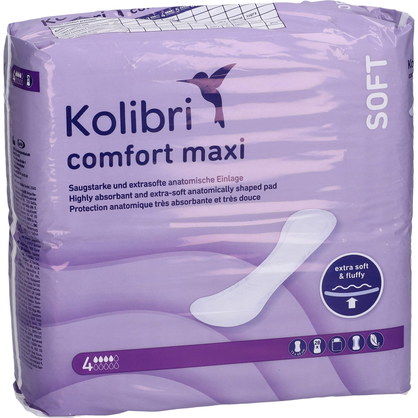 KOLIBRI comfort Einlagen anatomisch maxi 28 St