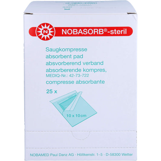 NOBASORB-steril Saugkompressen 10x10 cm 25 St