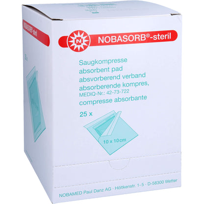 NOBASORB-steril Saugkompressen 10x10 cm 25 St