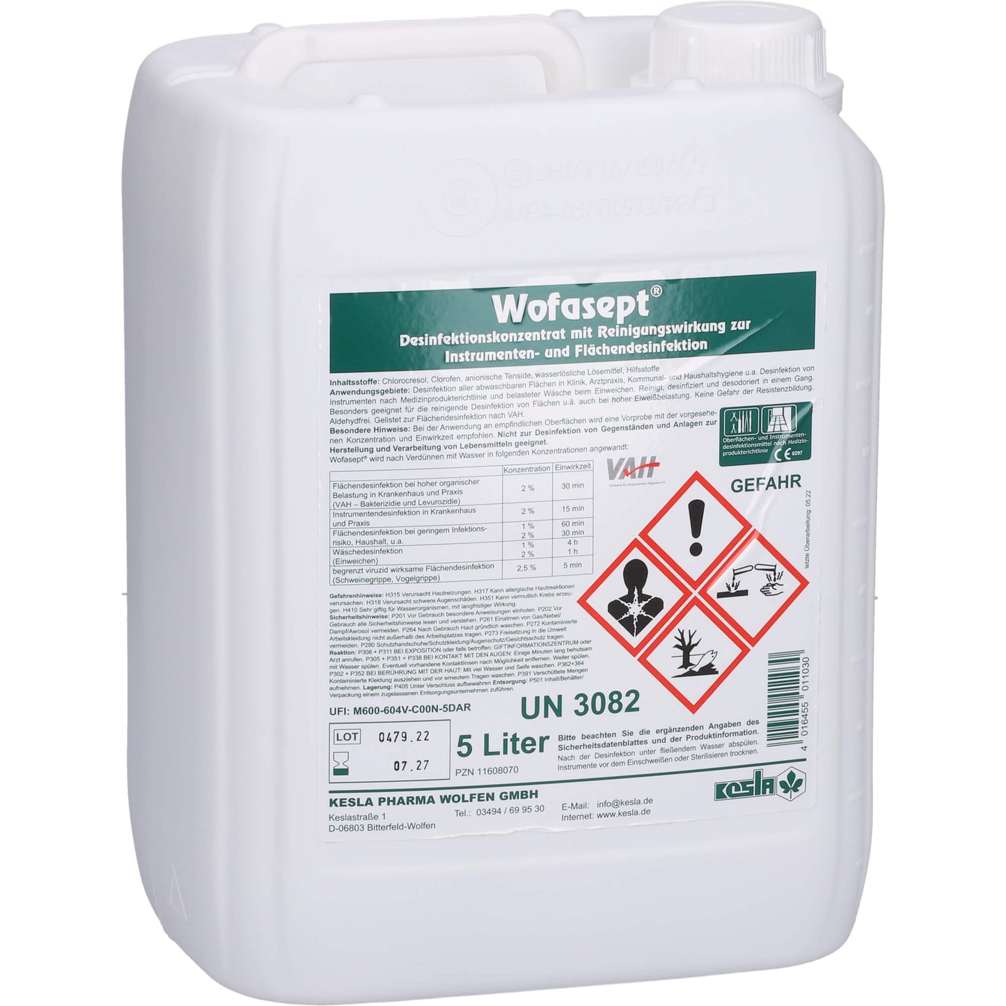 WOFASEPT Instrumenten- und Flächendesinfektion 5 l