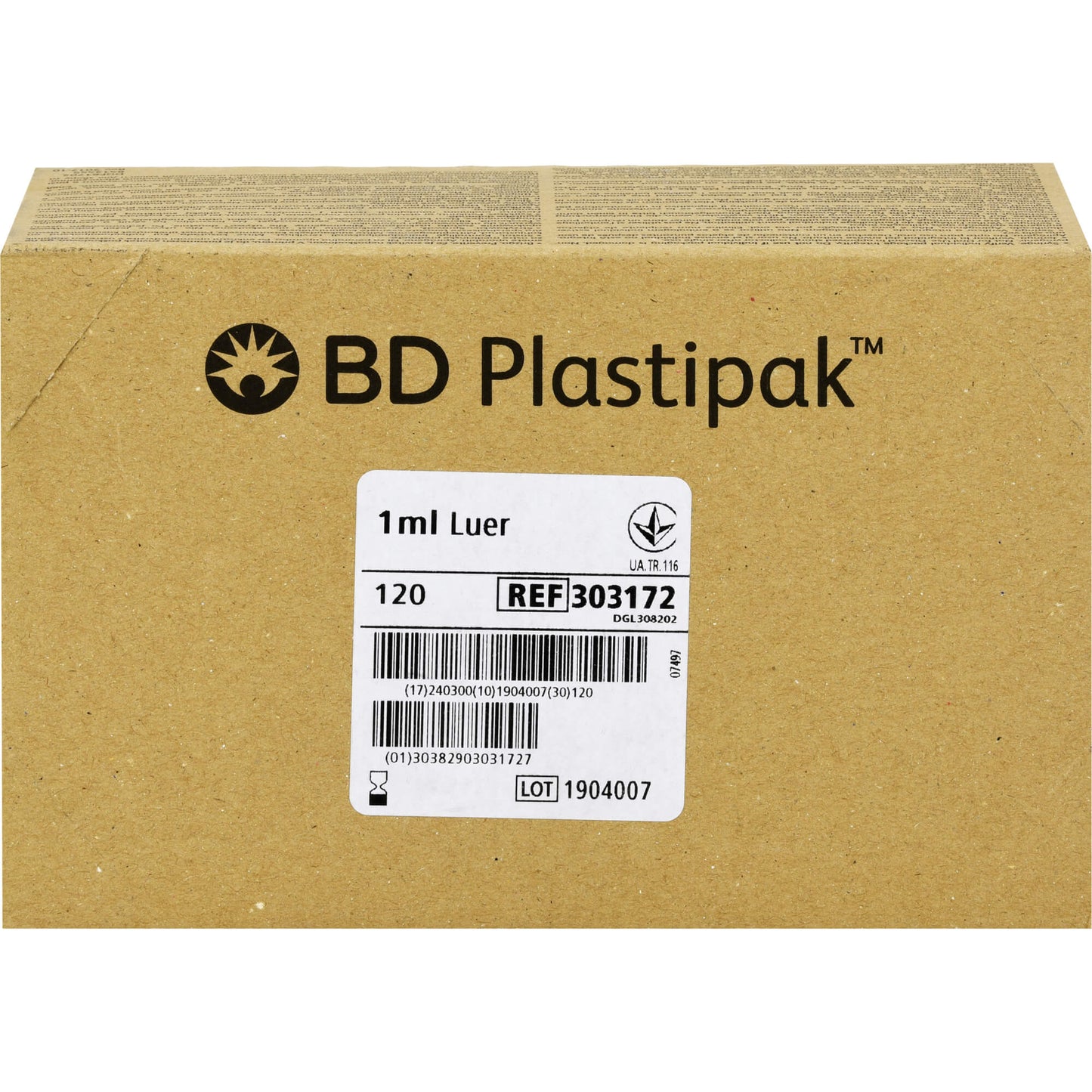 BD PLASTIPAK Tuberkulinspr.1 ml o.Kanüle 120X1 ml