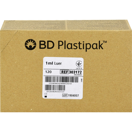 BD PLASTIPAK Tuberkulinspr.1 ml o.Kanüle 120X1 ml