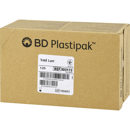 BD PLASTIPAK Tuberkulinspr.1 ml o.Kanüle 120X1 ml