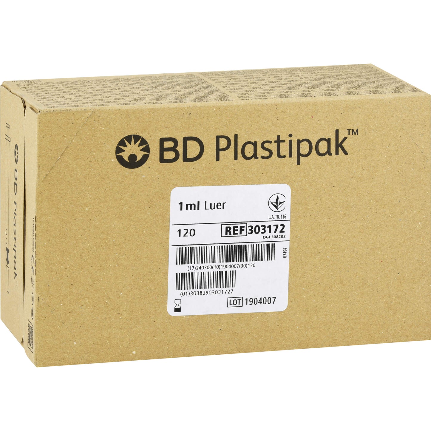 BD PLASTIPAK Tuberkulinspr.1 ml o.Kanüle 120X1 ml