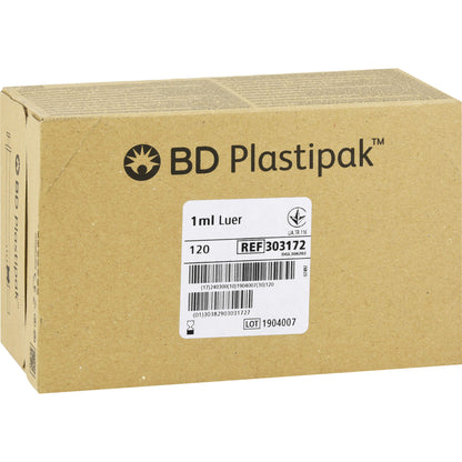 BD PLASTIPAK Tuberkulinspr.1 ml o.Kanüle 120X1 ml
