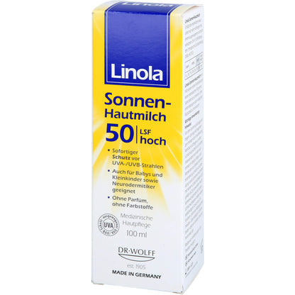 LINOLA Sonnen-Hautmilch LSF 50 100 ml