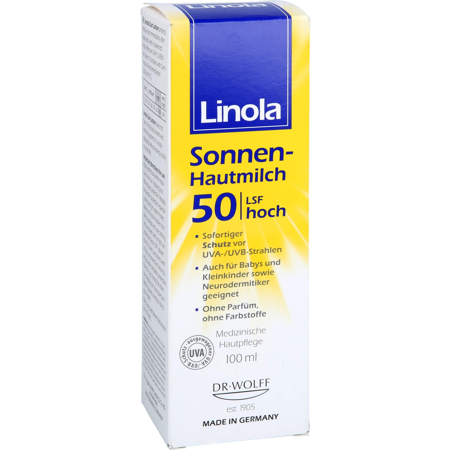 LINOLA Sonnen-Hautmilch LSF 50 100 ml