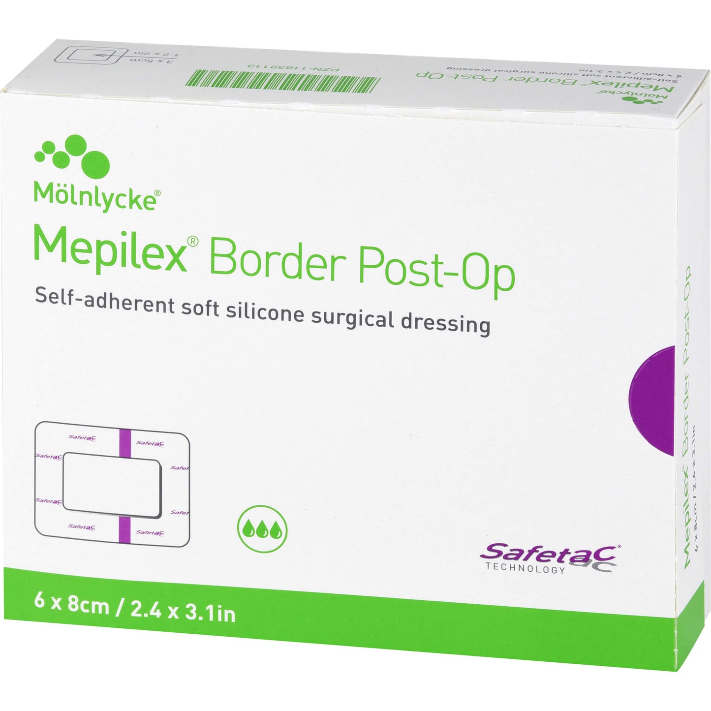 MEPILEX Border Post-OP Verband haftend 6x8 cm 10 St