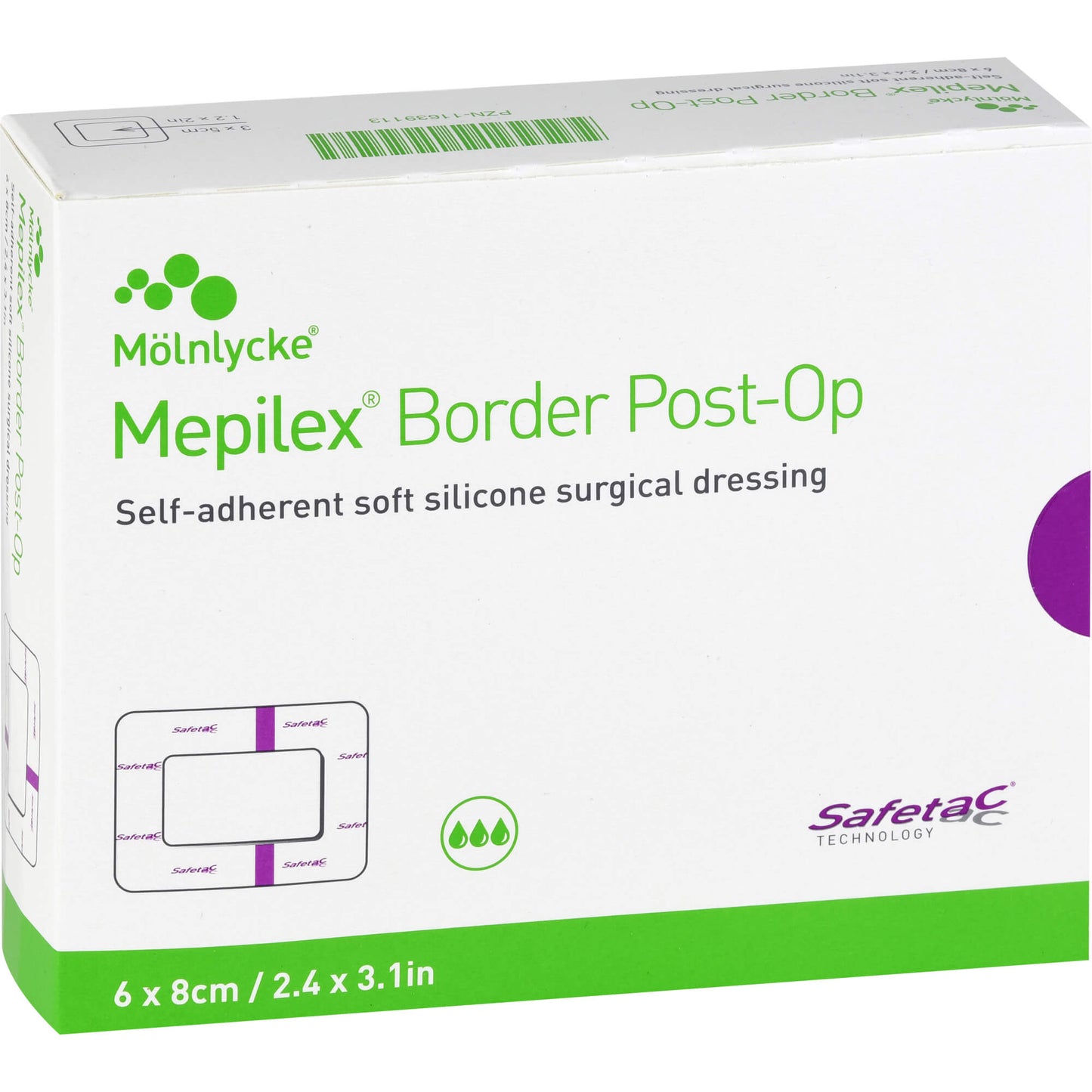MEPILEX Border Post-OP Verband haftend 6x8 cm 10 St