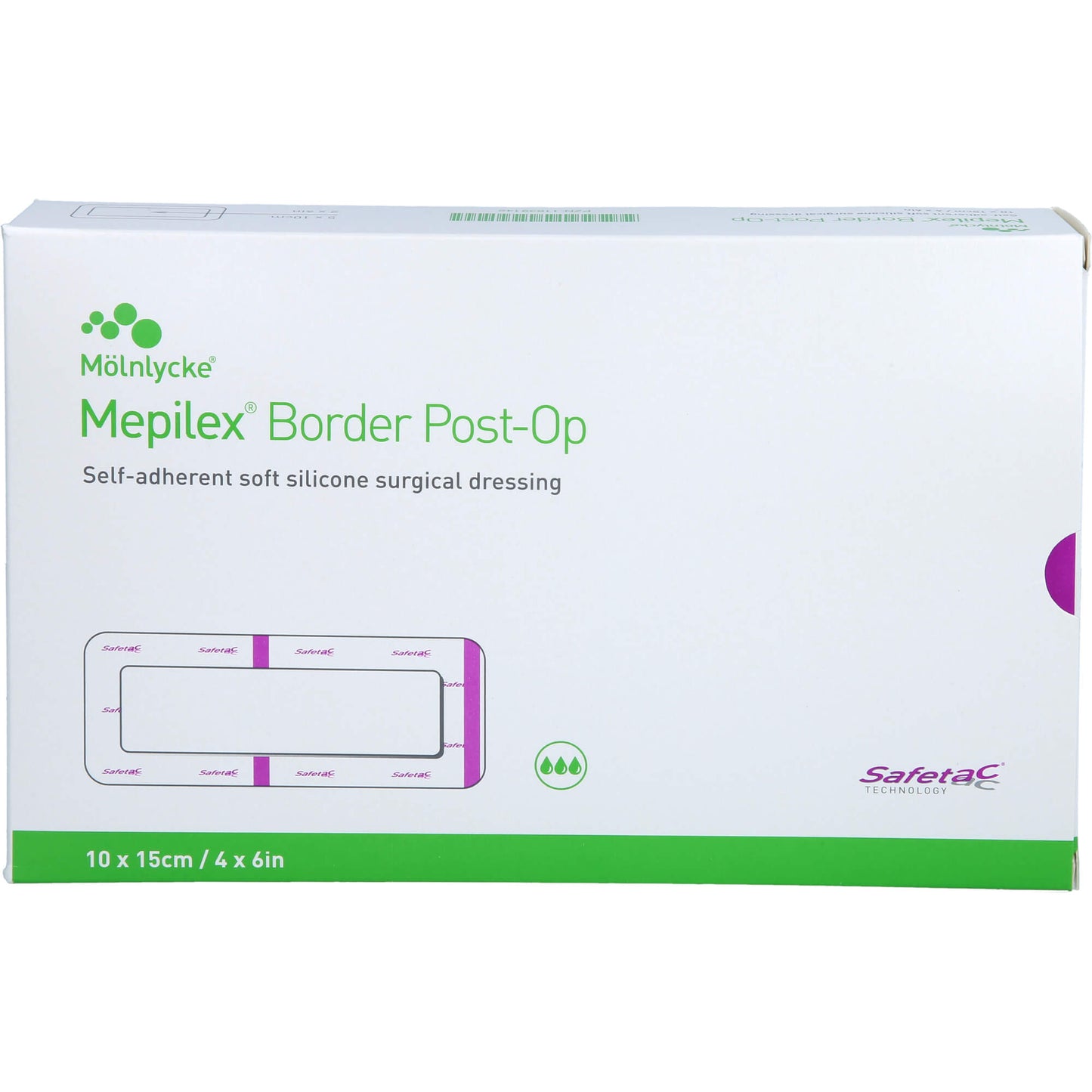 MEPILEX Border Post-OP Verband haftend 10x15 cm 10 St