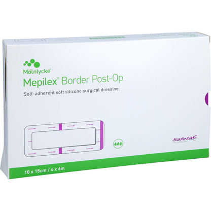 MEPILEX Border Post-OP Verband haftend 10x15 cm 10 St