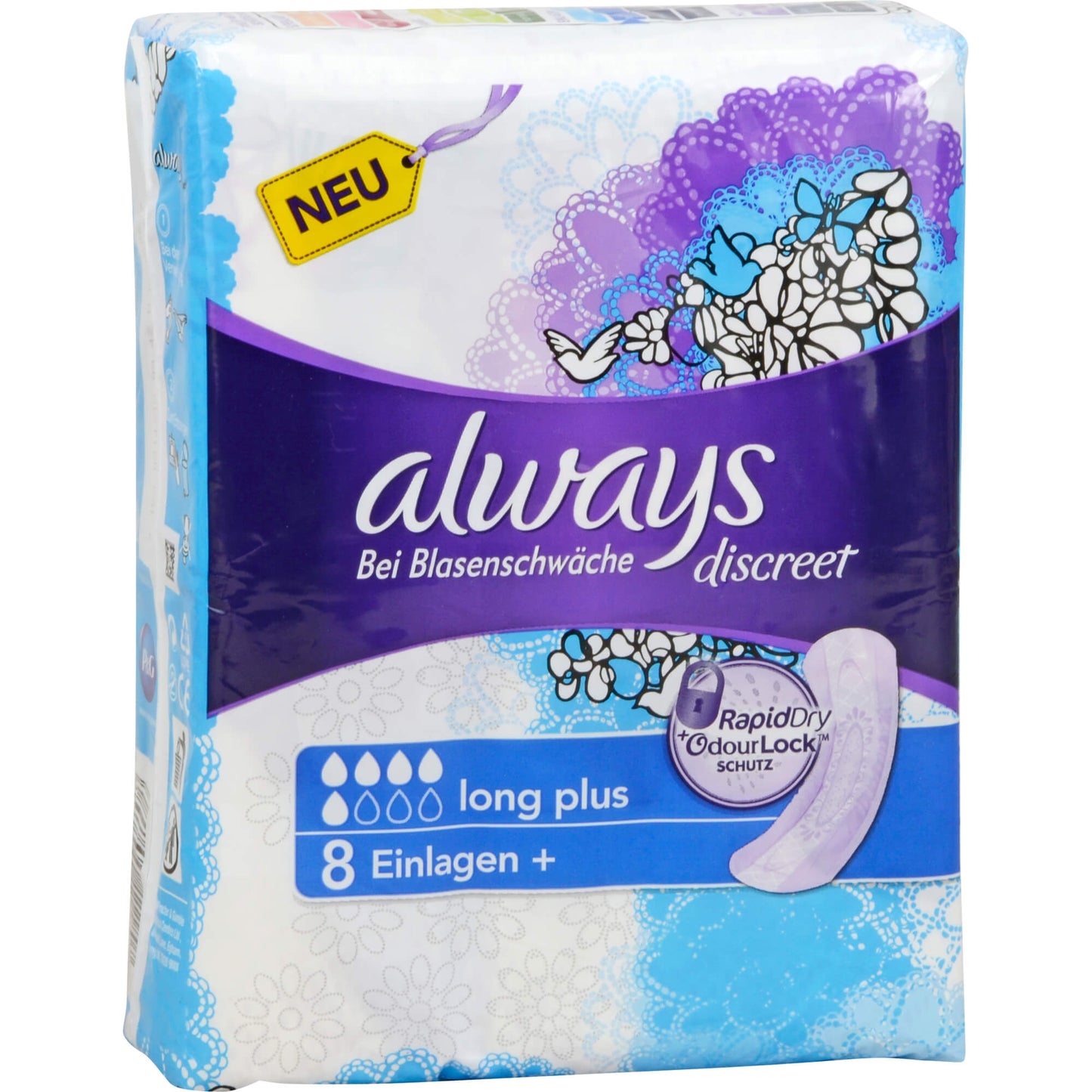 ALWAYS discreet Inkontinenz Einl.long plus 8 St