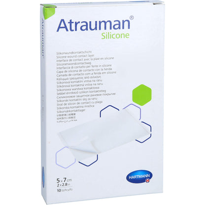 ATRAUMAN Silicone steril 5x7 cm Kompressen 10 St