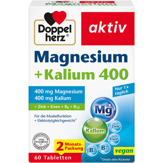 DOPPELHERZ Magnesium+Kalium Tabletten 60 St