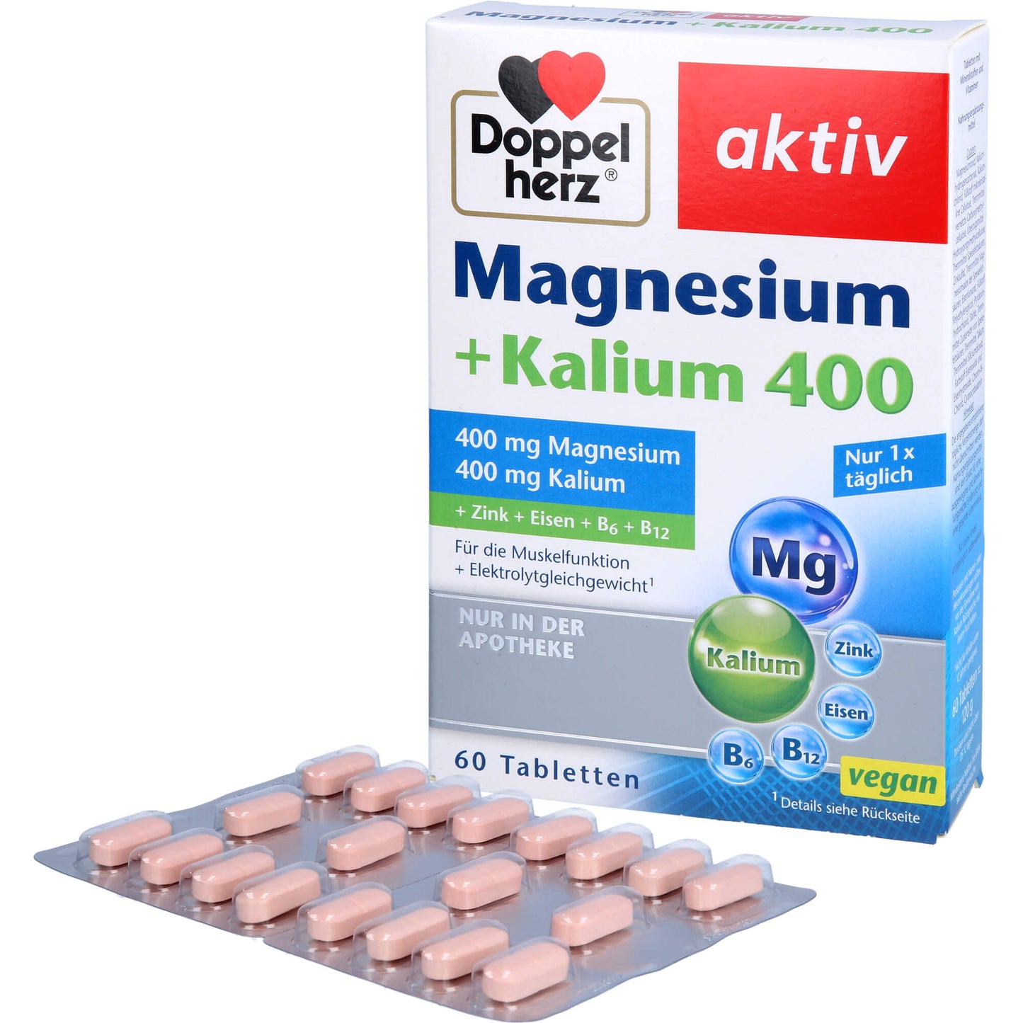 DOPPELHERZ Magnesium+Kalium Tabletten 60 St