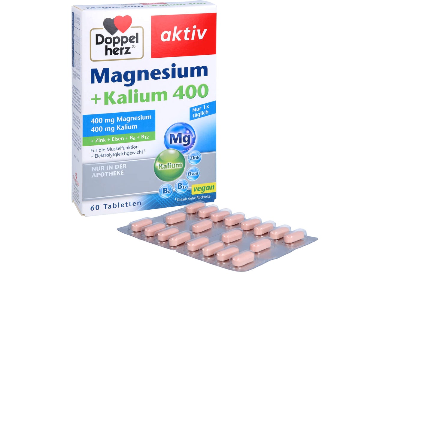 DOPPELHERZ Magnesium+Kalium Tabletten 60 St