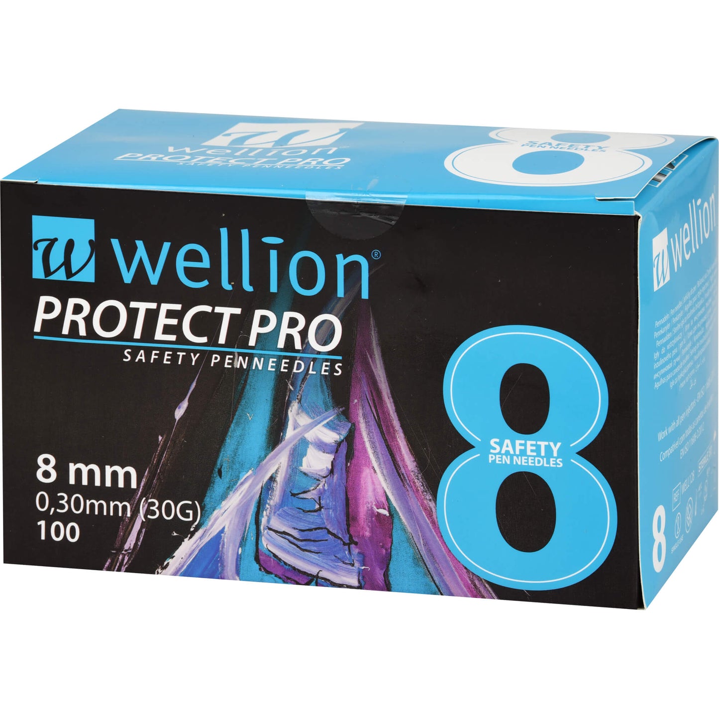 WELLION PROTECT PRO Sicherh.Pen-Nadeln 30 G 8 mm 100 St