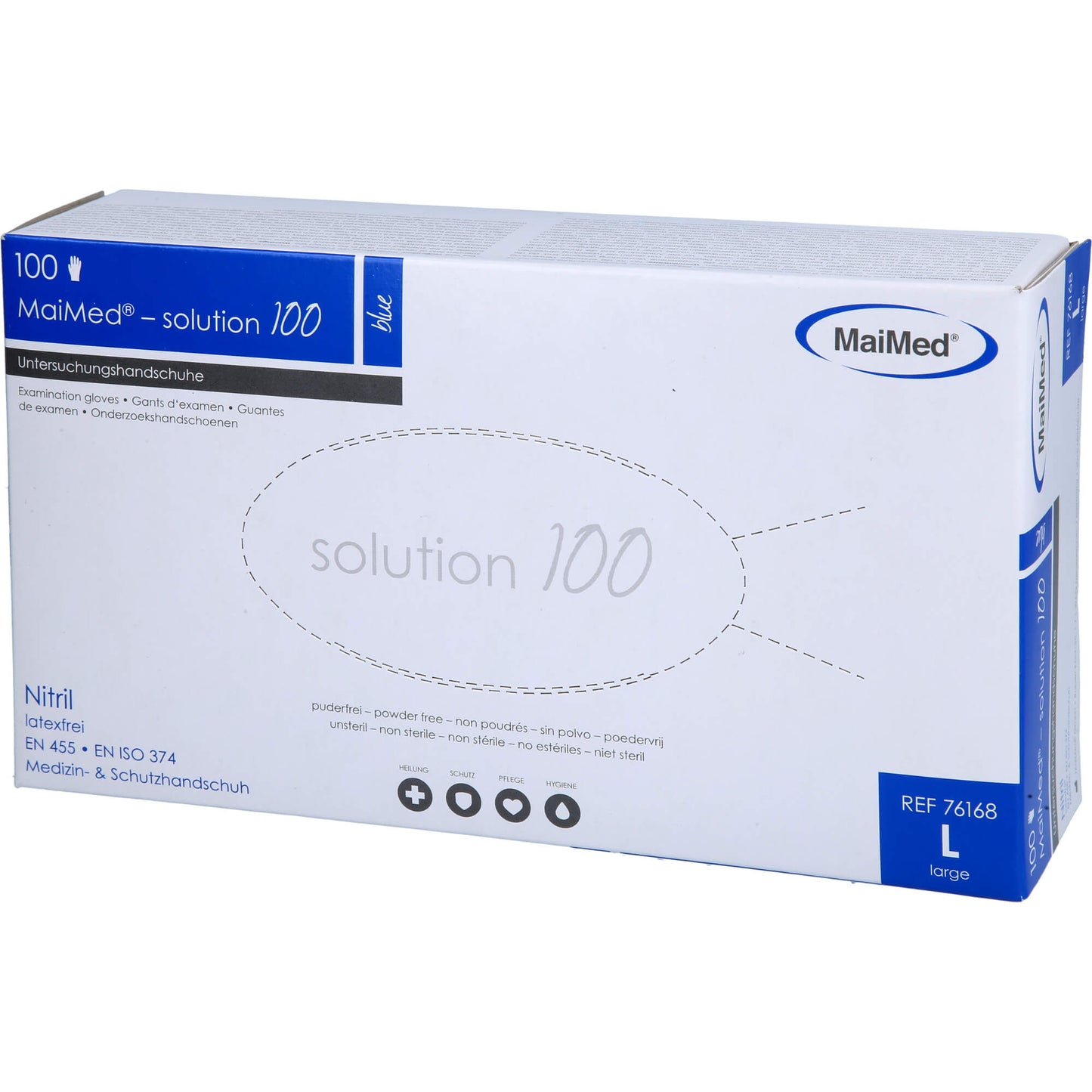 MAIMED-solution100 blue U-Hands.Nitril unst.pf L 100 St