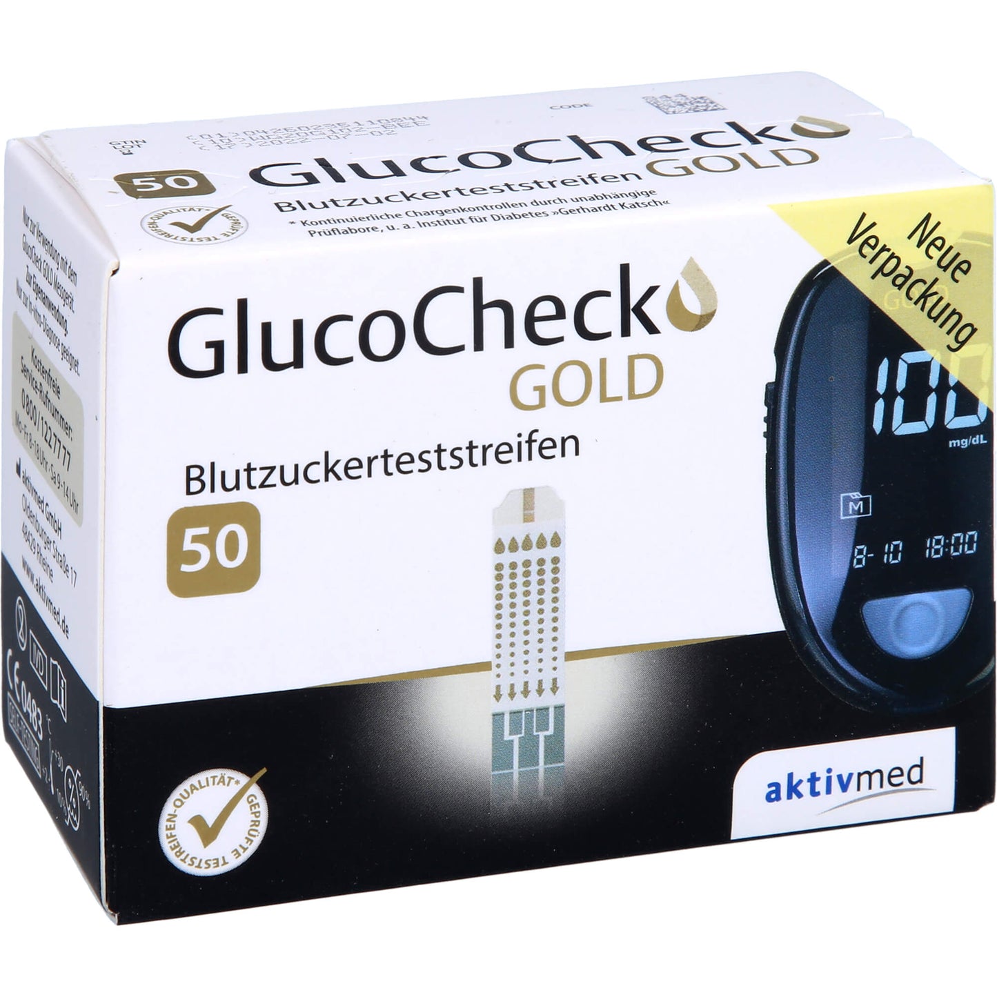 GLUCOCHECK GOLD Blutzuckerteststreifen 50 St