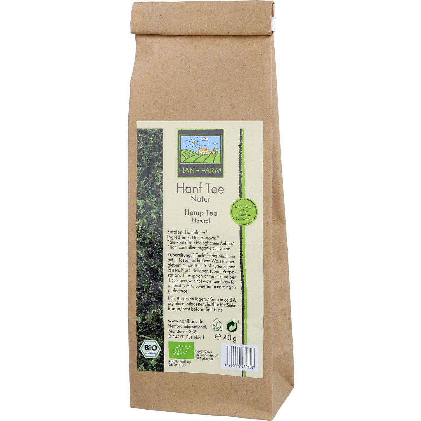 HANFTEE Natur Bio 40 g