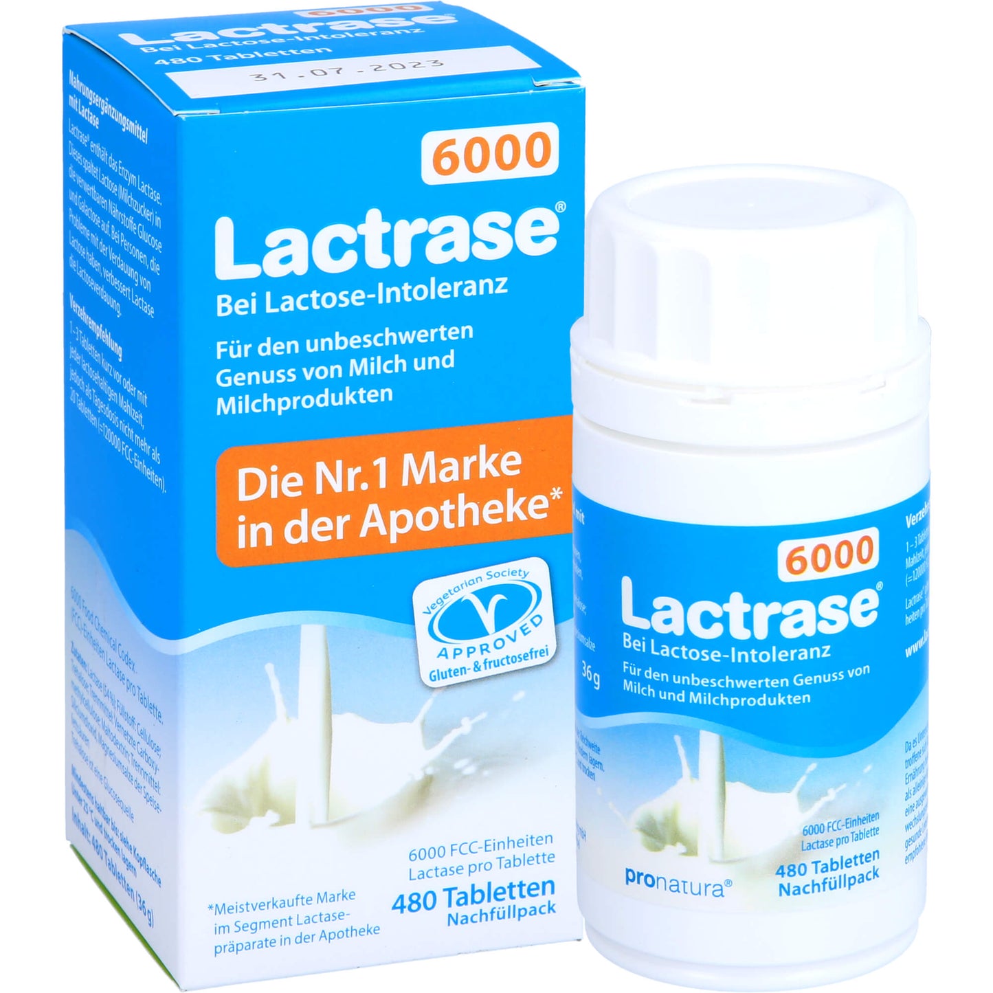 LACTRASE 6.000 FCC Tbl.Klickspender-Nachfüllpack 480 St