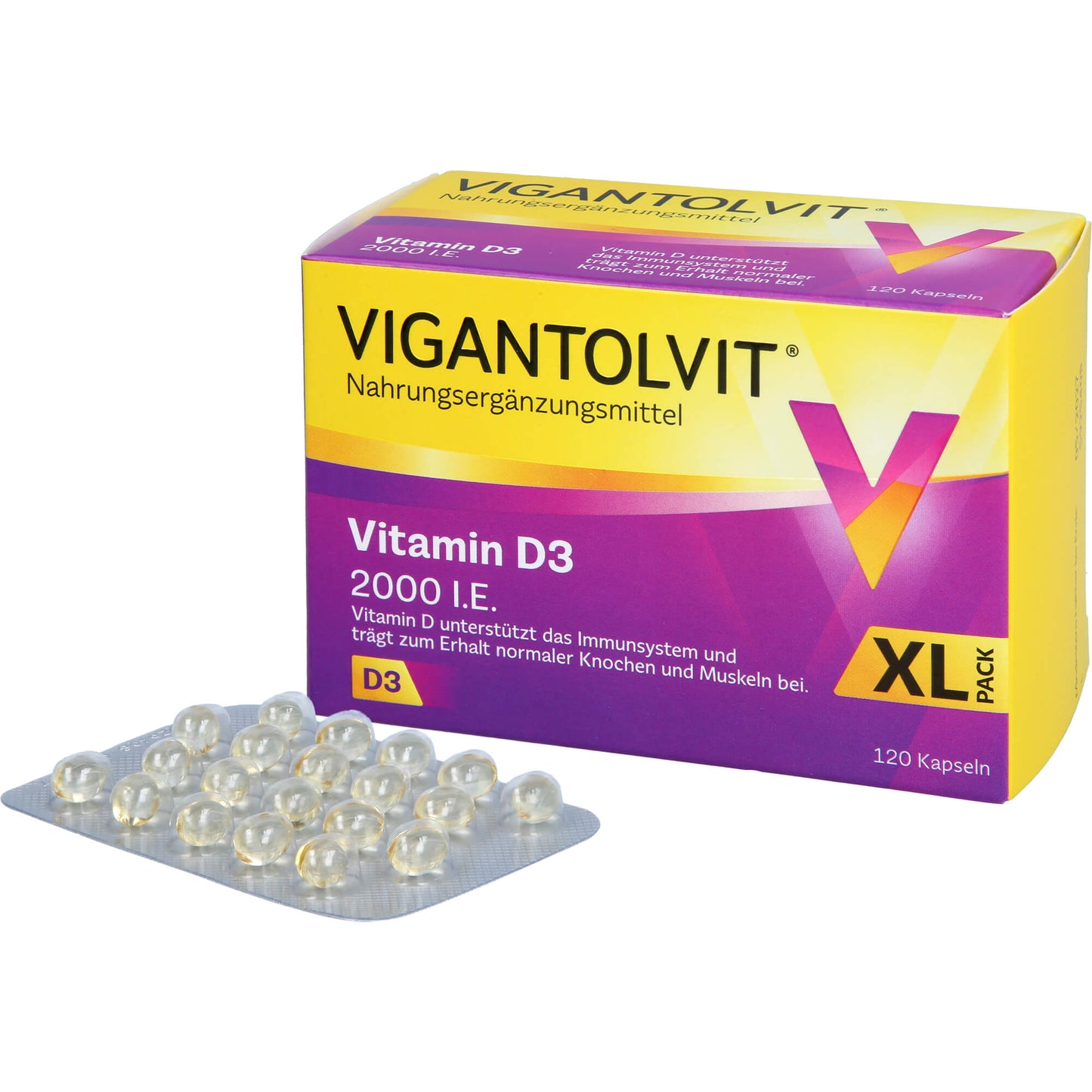 VIGANTOLVIT 2000 I.E. Vitamin D3 Weichkapseln 120 St