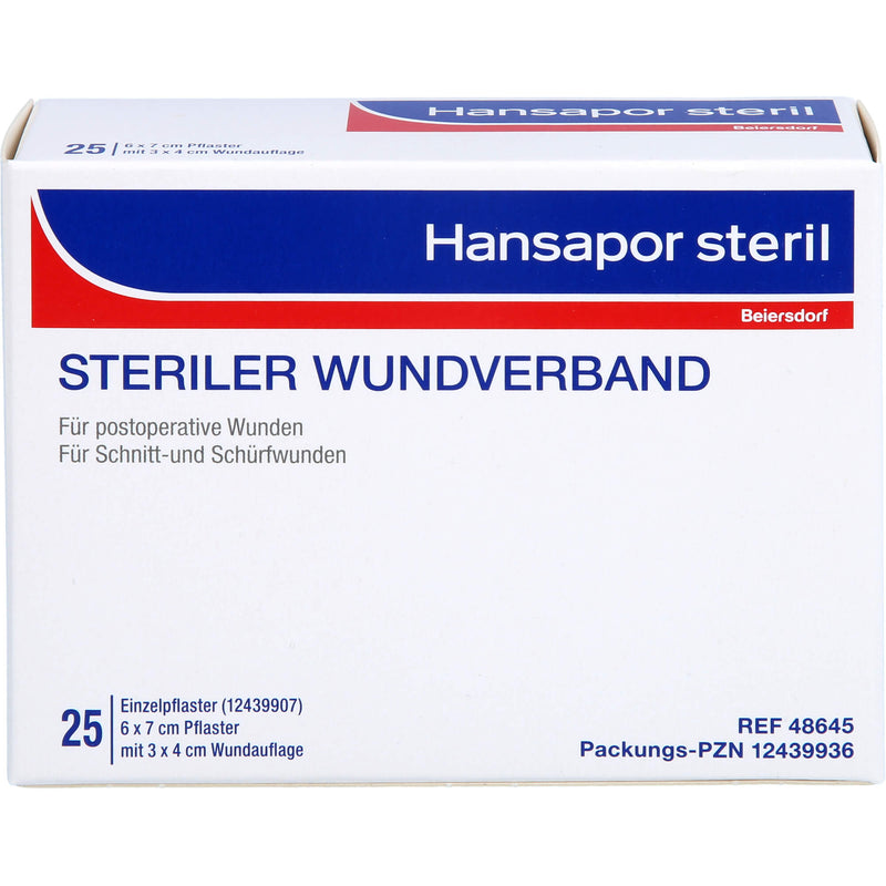 HANSAPOR STERIL 6X7CM 25 St