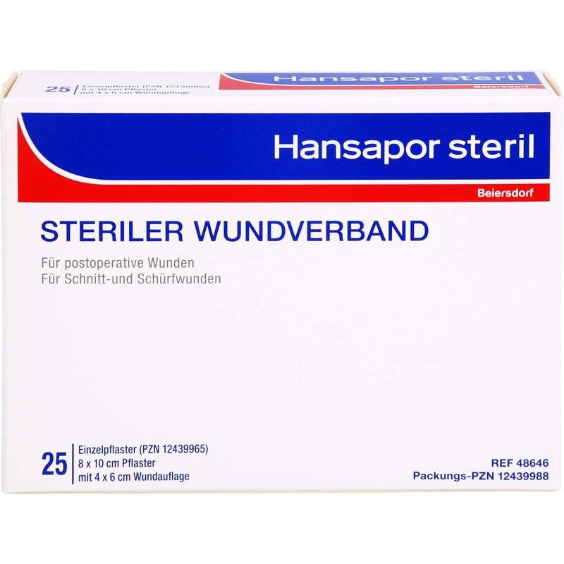 HANSAPOR STERIL 8X10CM 25 St