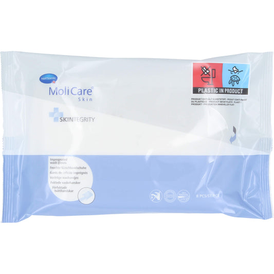 MOLICARE Skin Waschhandschuhe 8 St