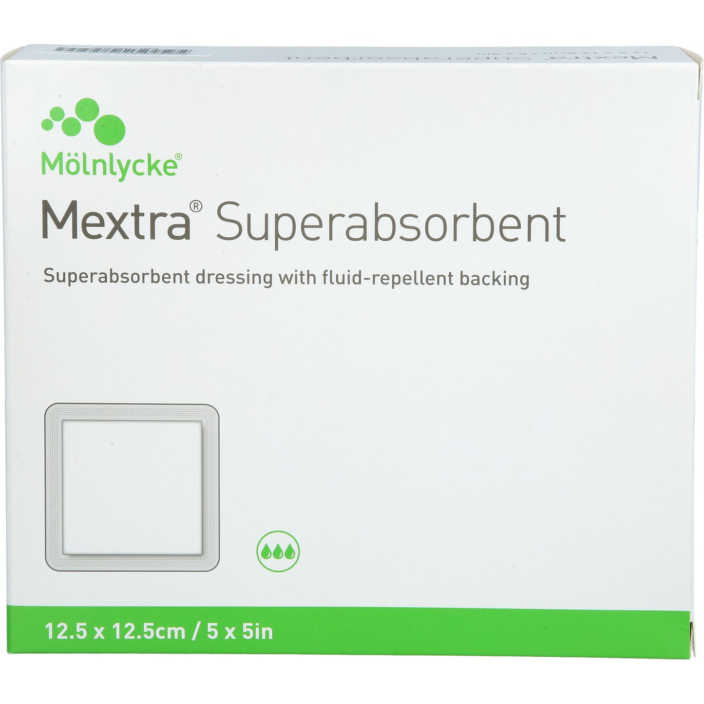 MEXTRA Superabsorbent Verband 12,5x12,5 cm 10 St
