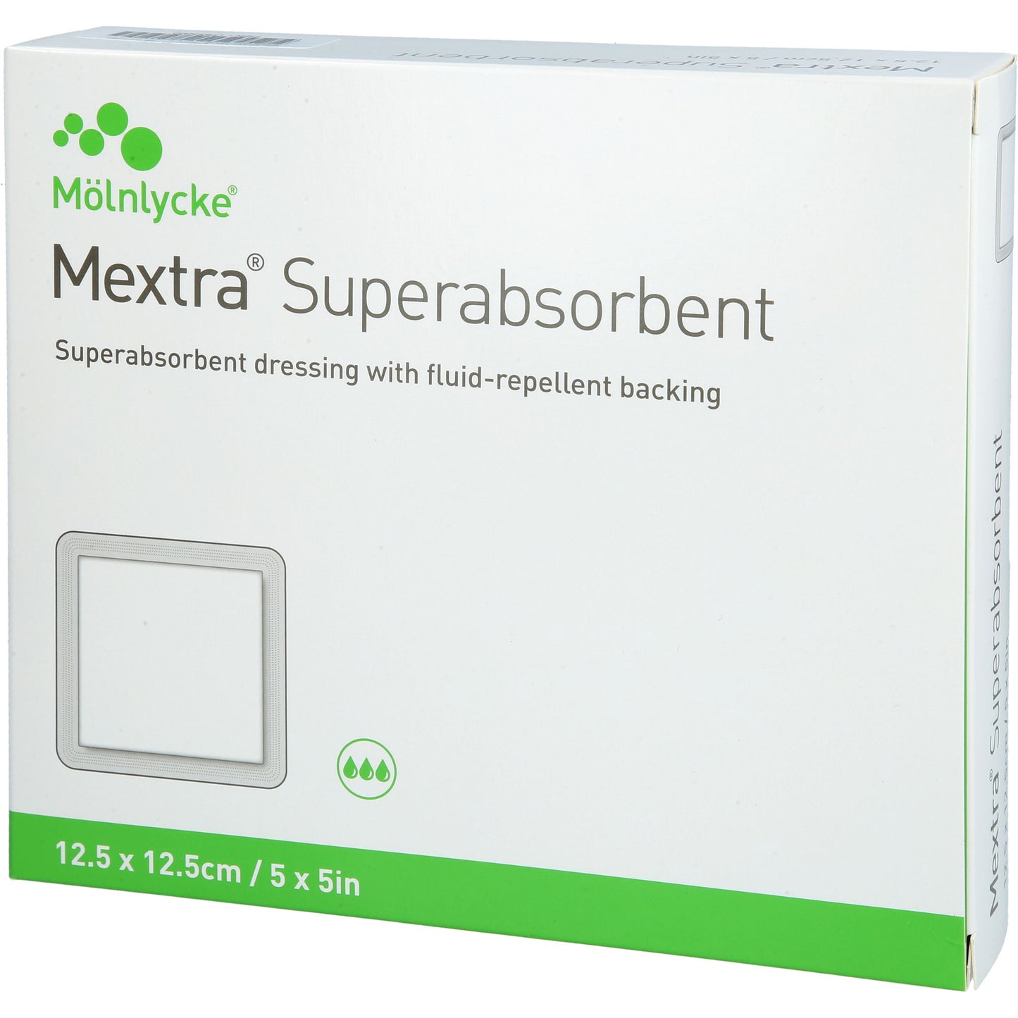 MEXTRA Superabsorbent Verband 12,5x12,5 cm 10 St