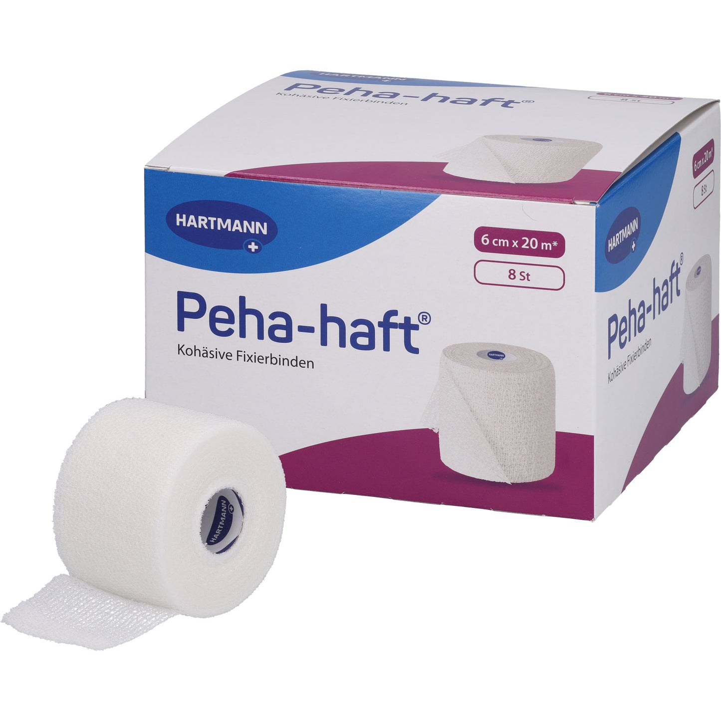 PEHA-HAFT Fixierbinde latexfrei 6 cmx20 m 8 St