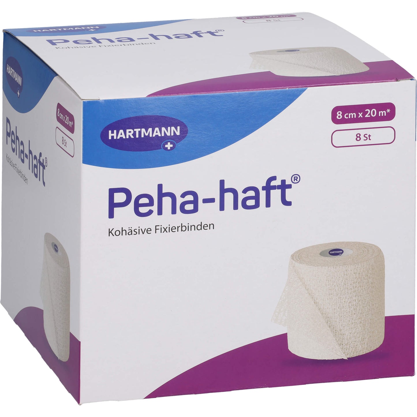 PEHA-HAFT Fixierbinde latexfrei 8 cmx20 m 8 St
