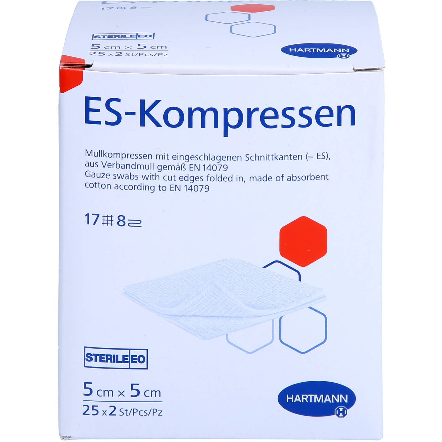 ES-KOMPRESSEN steril 5x5 cm 8fach 25X2 St