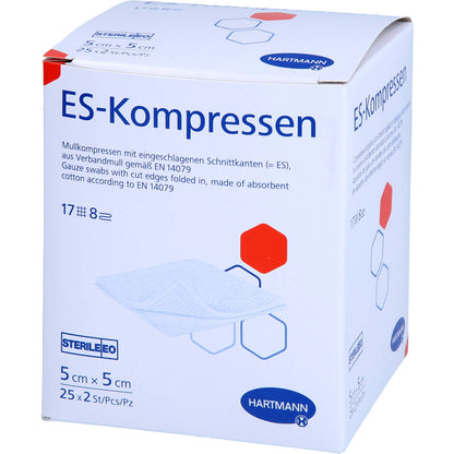 ES-KOMPRESSEN steril 5x5 cm 8fach 25X2 St